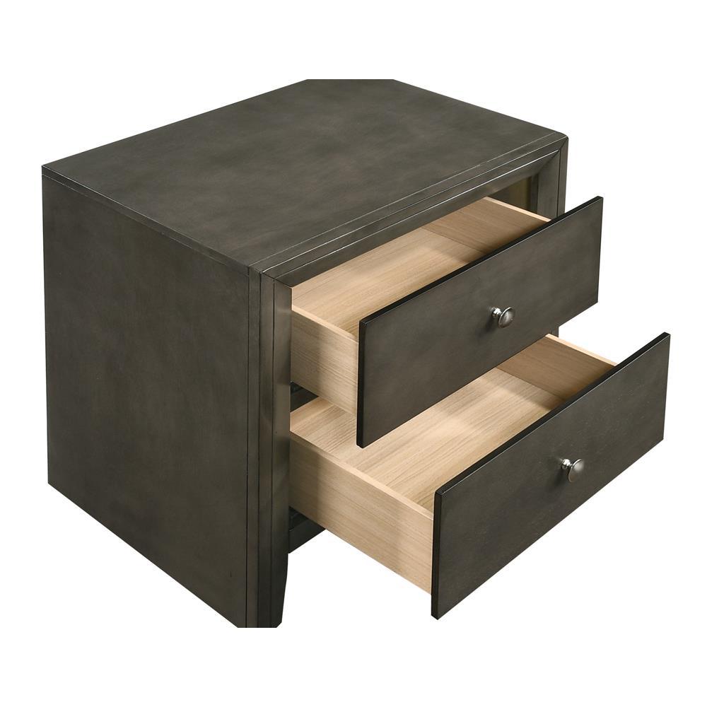 Serenity 2-drawer Nightstand Mod Grey. Picture 2