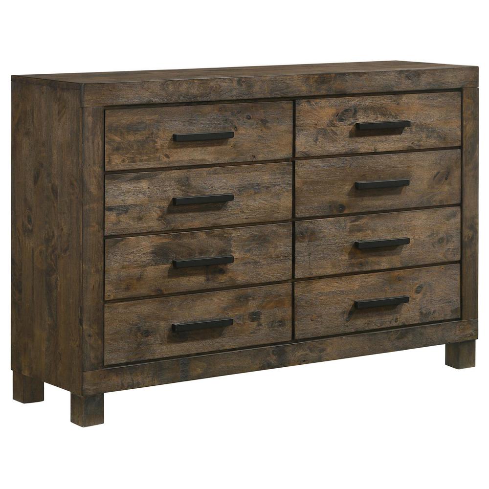 Woodmont 8-drawer Dresser Rustic Golden Brown. Picture 2