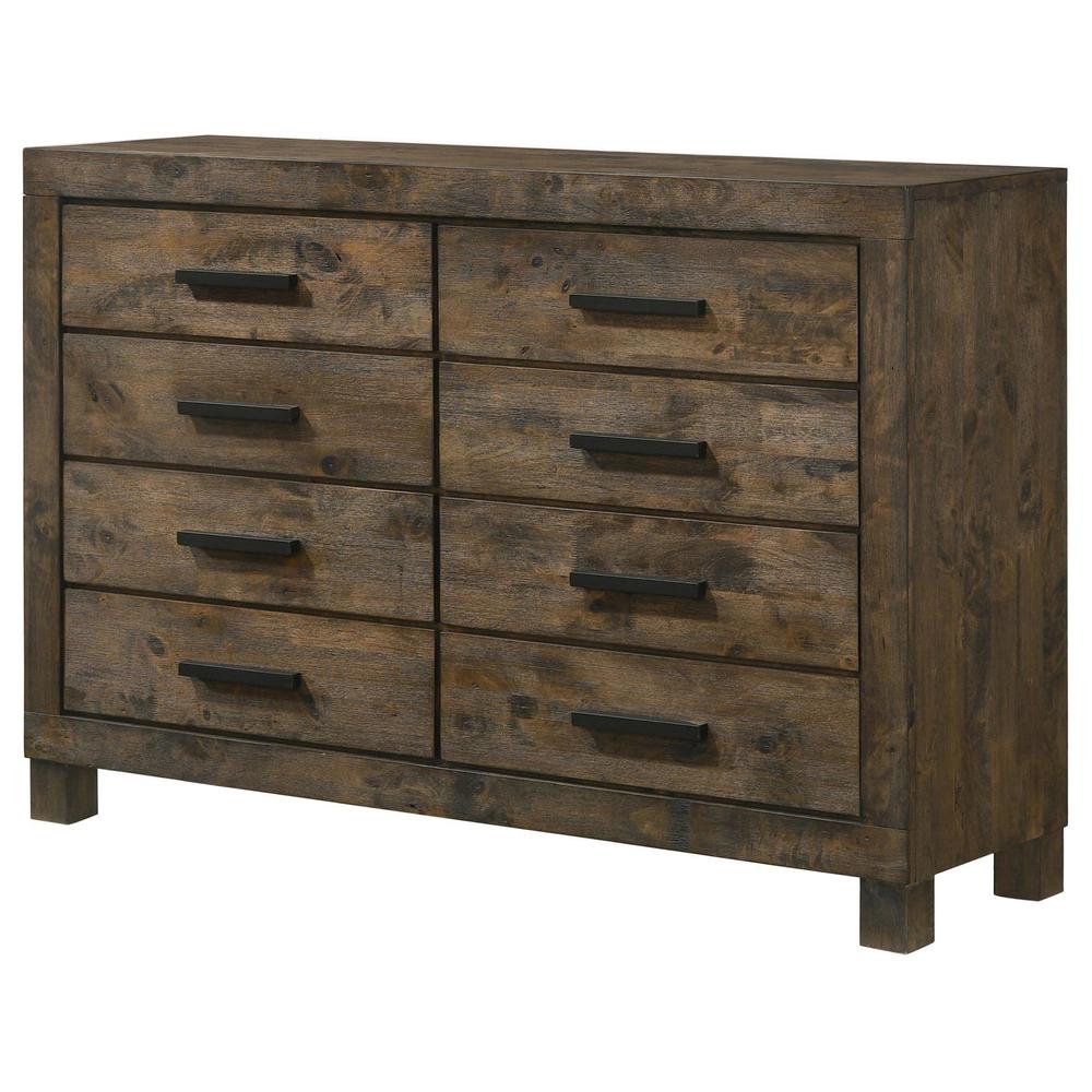 Woodmont 8-drawer Dresser Rustic Golden Brown. Picture 4