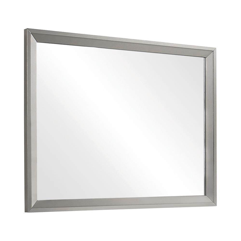 Ramon Dresser Mirror Metallic Sterling. Picture 1