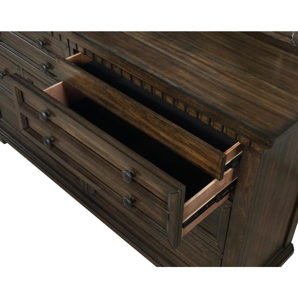 Bennington Rectangular 7-drawer Dresser Acacia Brown. Picture 10