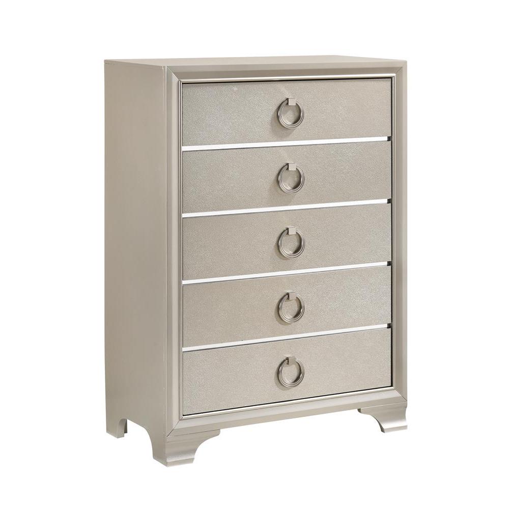 Salford 5-drawer Chest Metallic Sterling. Picture 2