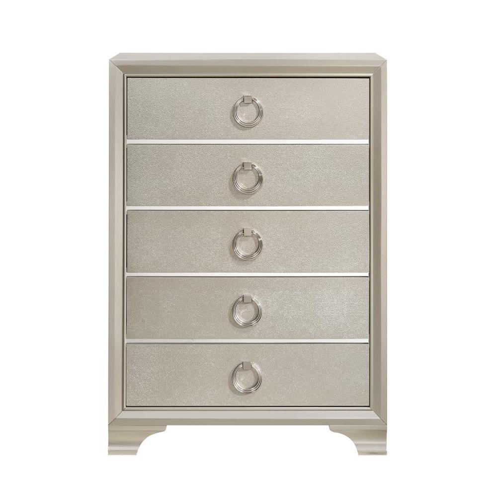 Salford 5-drawer Chest Metallic Sterling. Picture 3