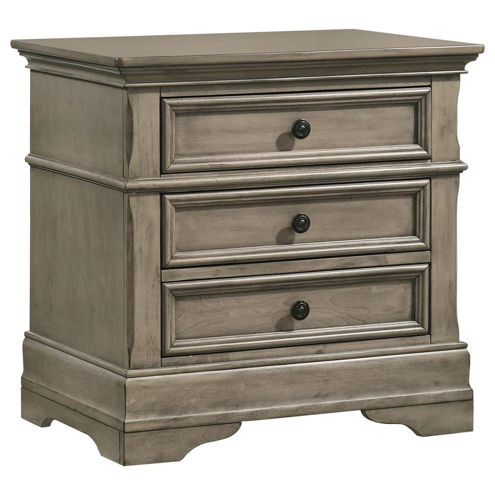 Manchester 3-drawer Nightstand Wheat. Picture 1