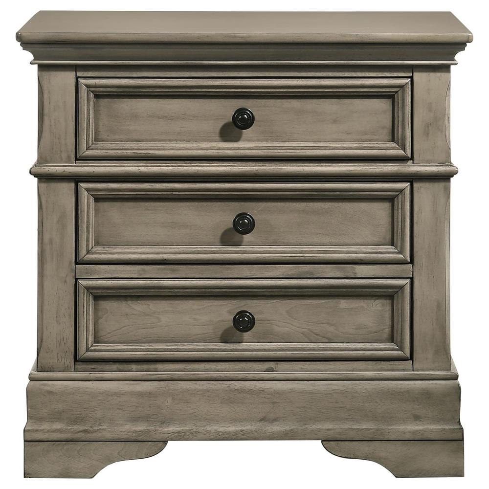 Manchester 3-drawer Nightstand Wheat. Picture 2