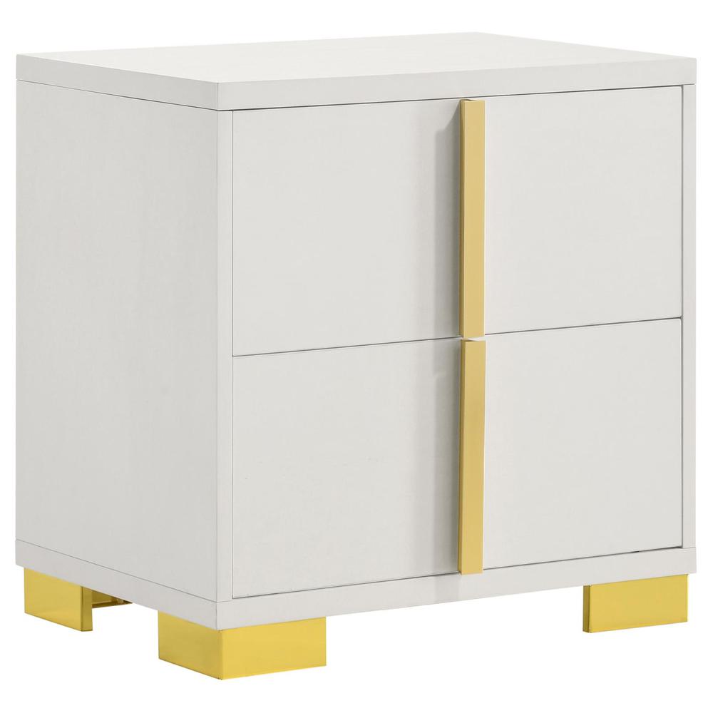 Marceline 2-drawer Nightstand White. Picture 1
