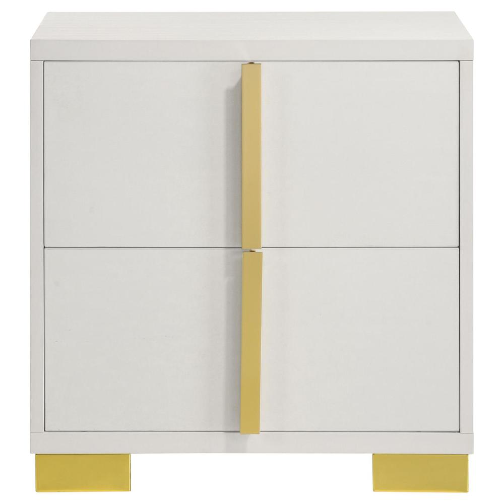 Marceline 2-drawer Nightstand White. Picture 2