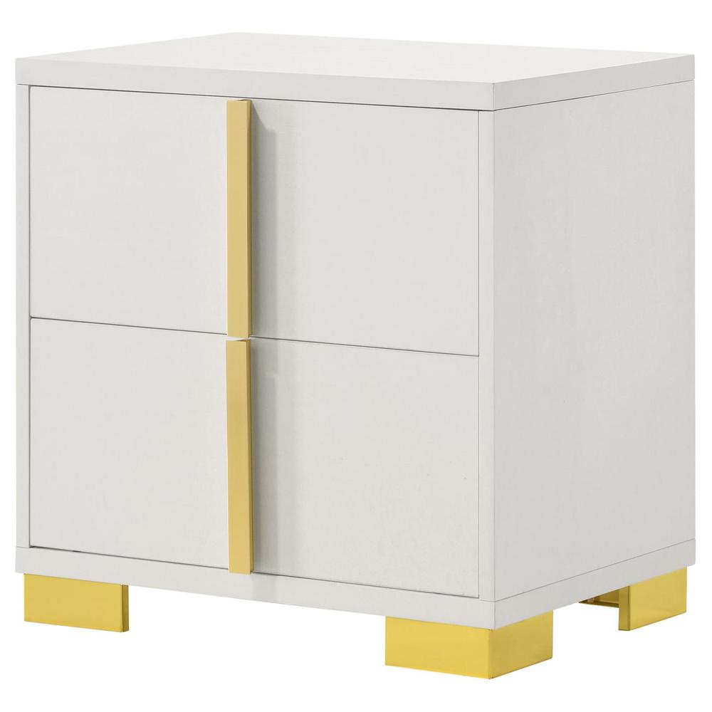 Marceline 2-drawer Nightstand White. Picture 3