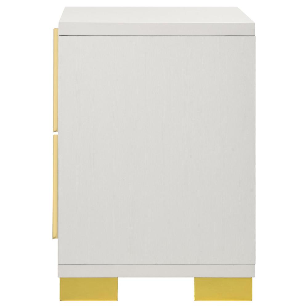 Marceline 2-drawer Nightstand White. Picture 4