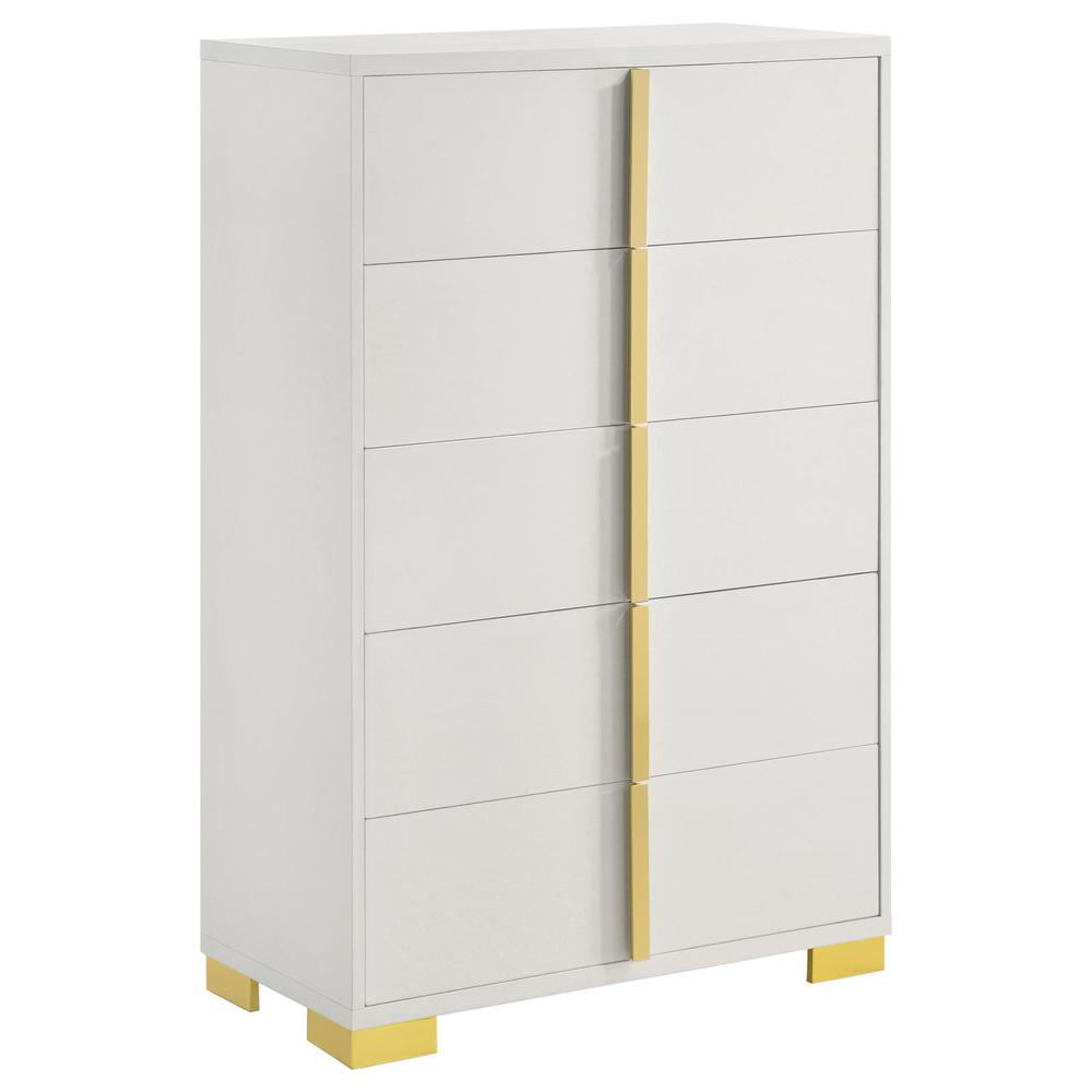 Marceline 5-drawer Chest White. Picture 1