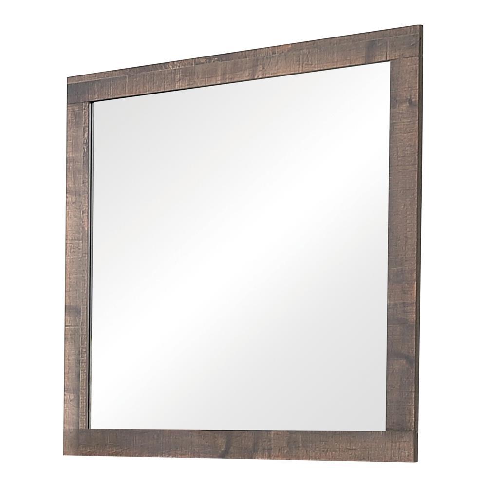Frederick Square Dresser Mirror Weathered Oak. Picture 2