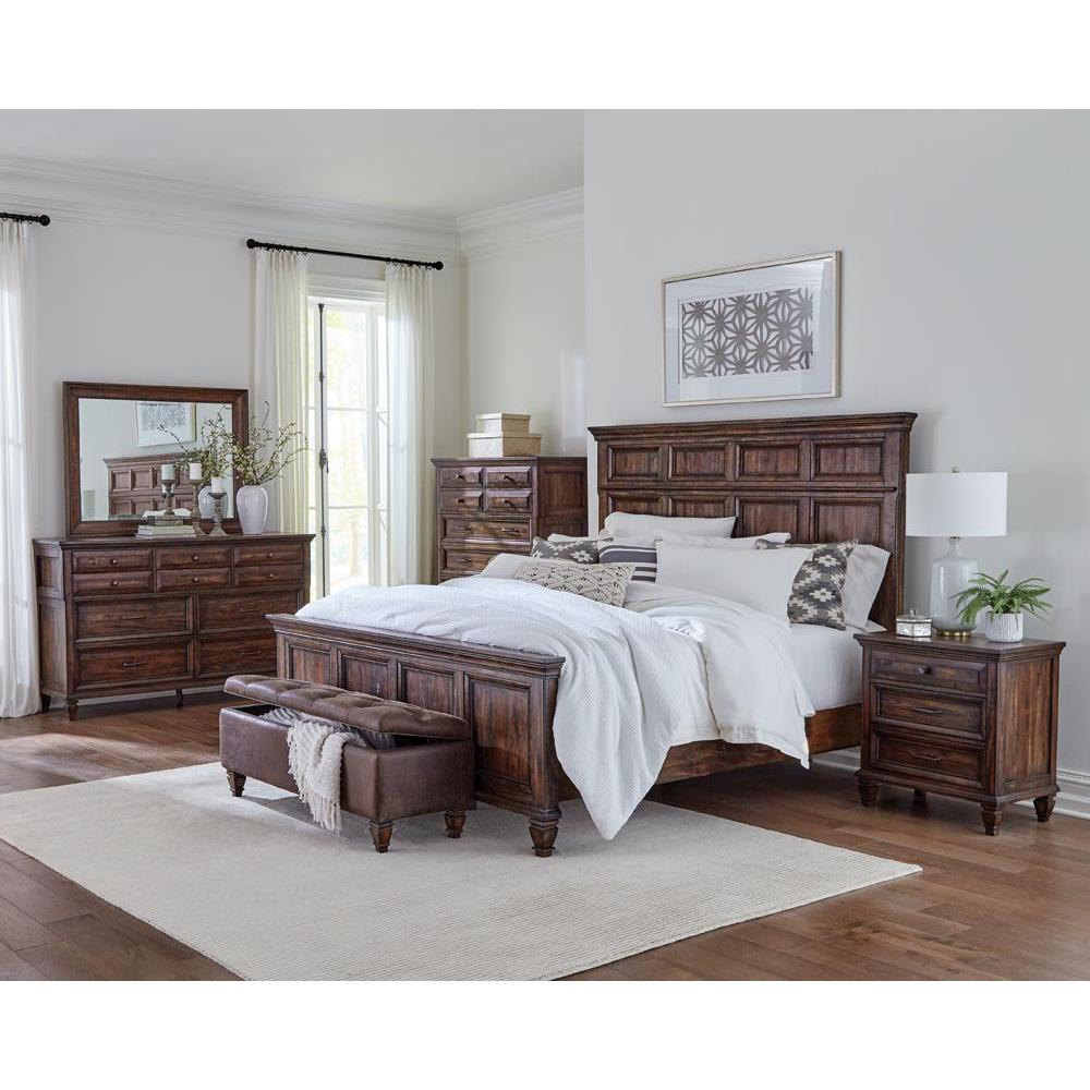 Avenue California King Panel Bed Weathered Burnished Brown. Picture 2