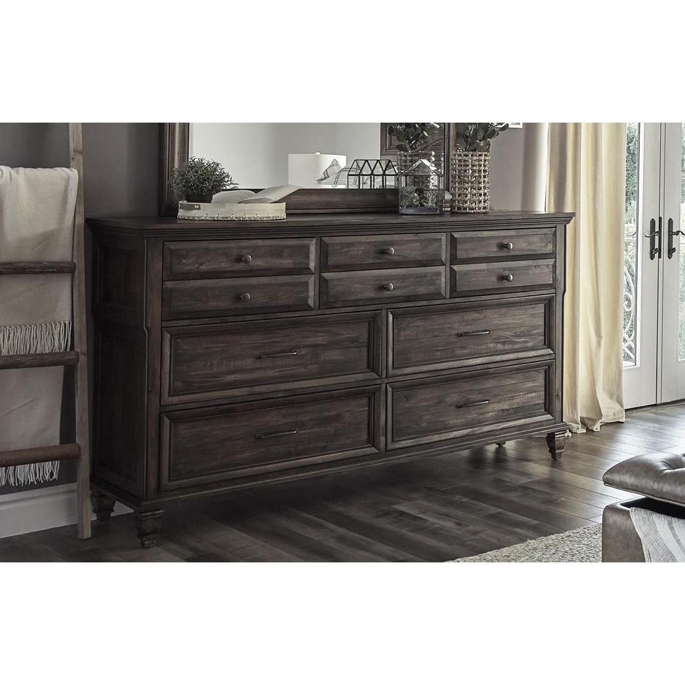 Avenue 8-drawer Dresser Weathered Burnished Brown. Picture 1
