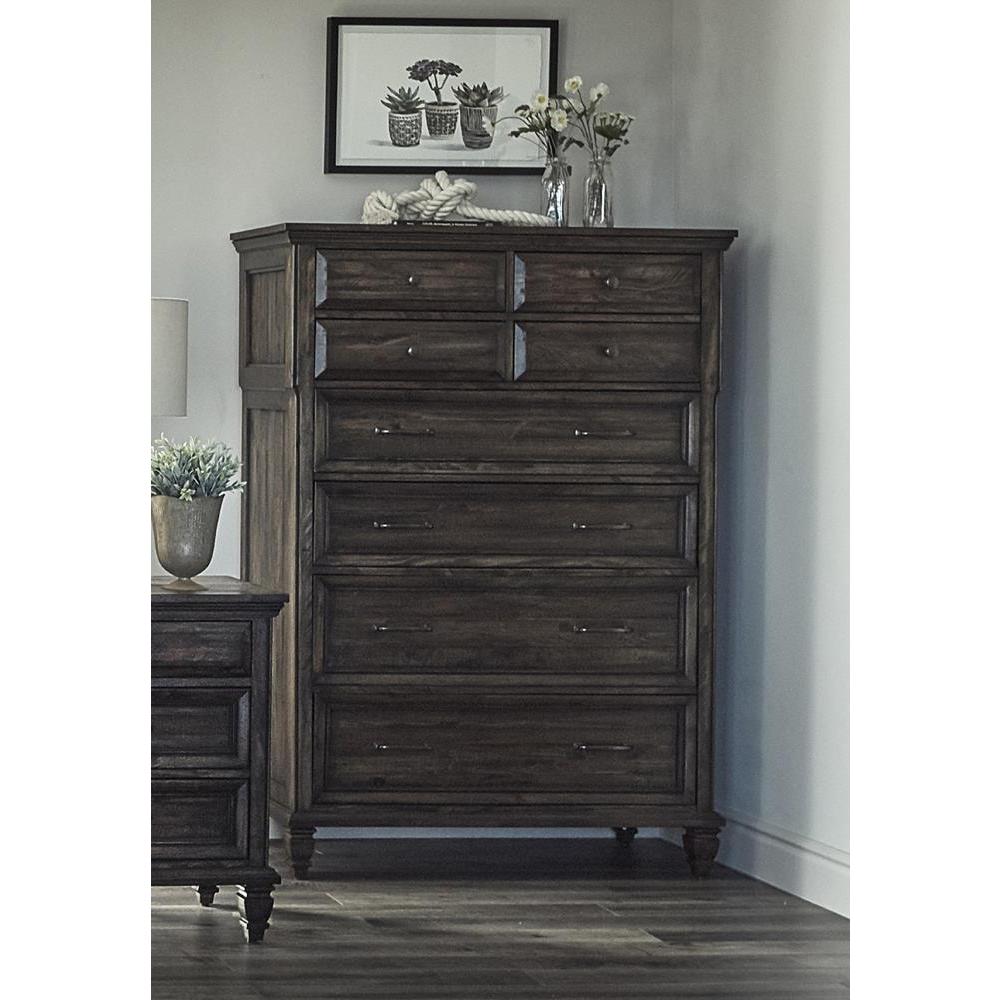 Avenue 8-drawer Chest Weathered Burnished Brown. Picture 1