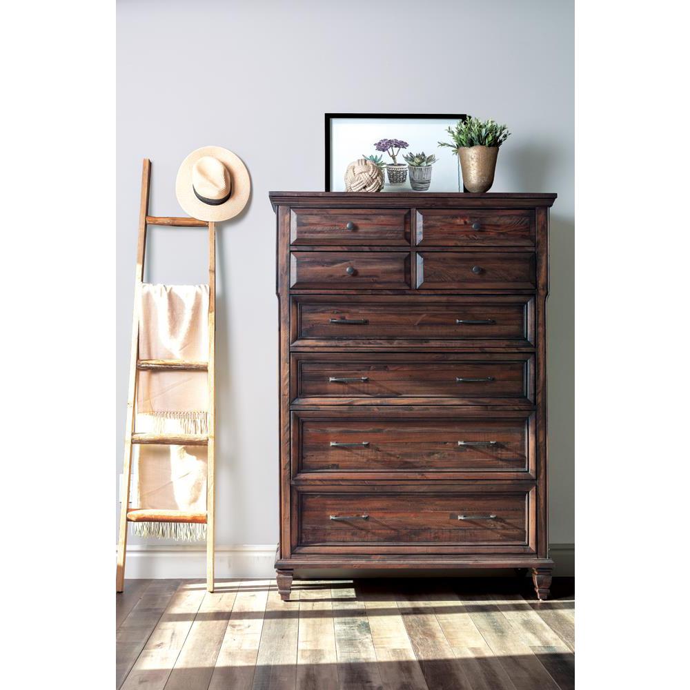 Avenue 8-drawer Chest Weathered Burnished Brown. Picture 4