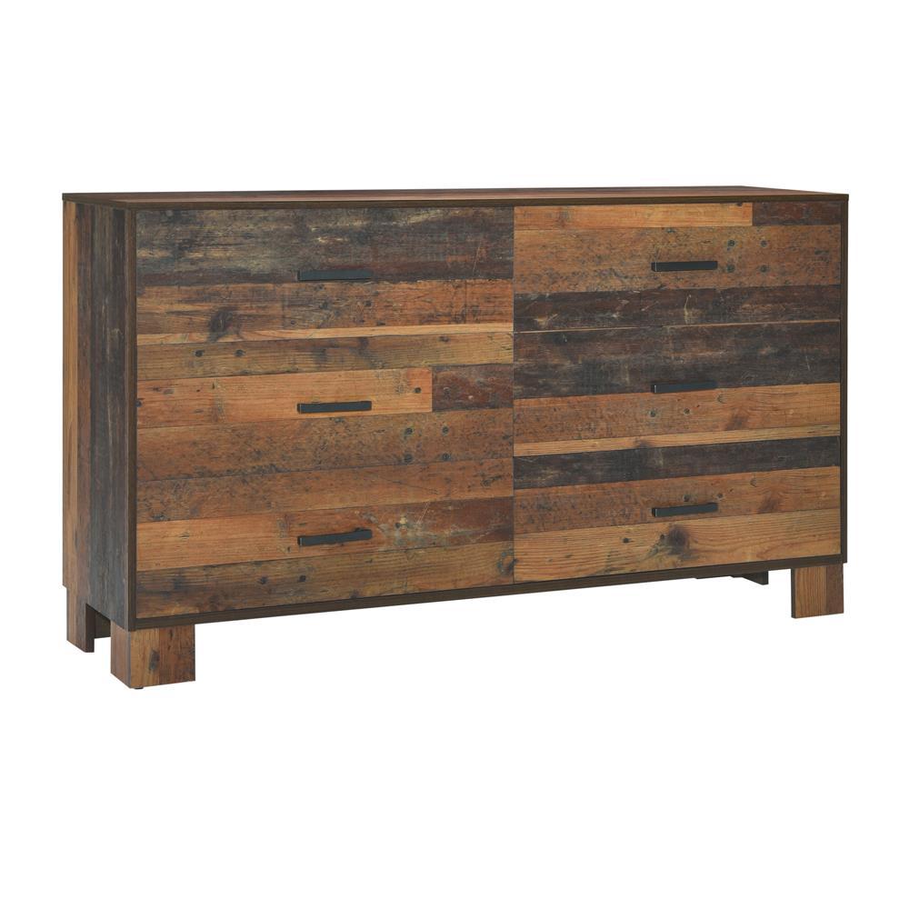Sidney 6-drawer Dresser Rustic Pine. Picture 2