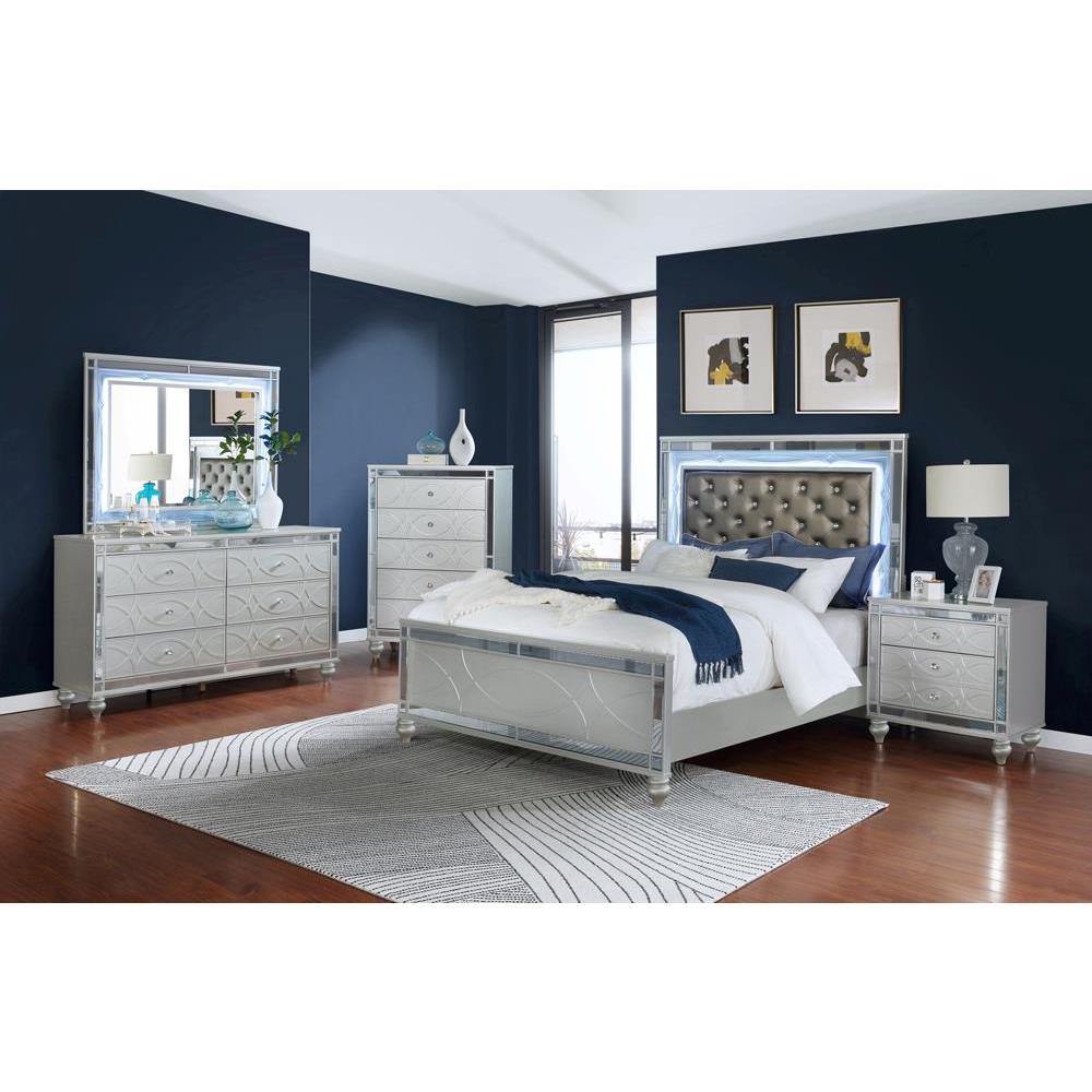 Gunnison 4-Piece California King Bedroom Set With LED Lighting. The main picture.