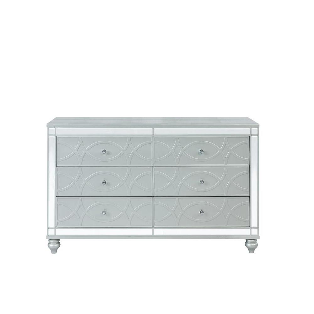 Gunnison 6-drawer Dresser Silver Metallic. Picture 4