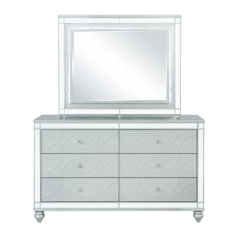 Gunnison 6-drawer Dresser Silver Metallic. Picture 5