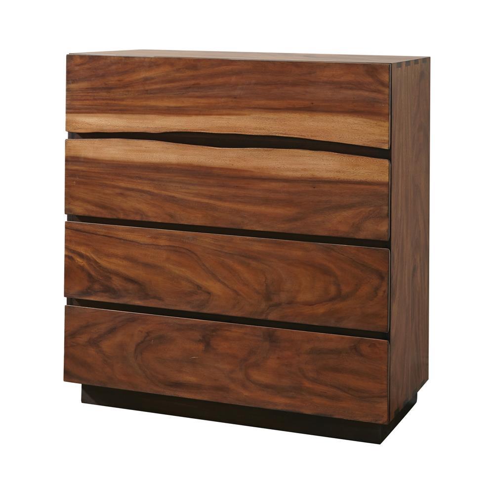 Winslow 4-drawer Chest Smokey Walnut and Coffee Bean. Picture 2