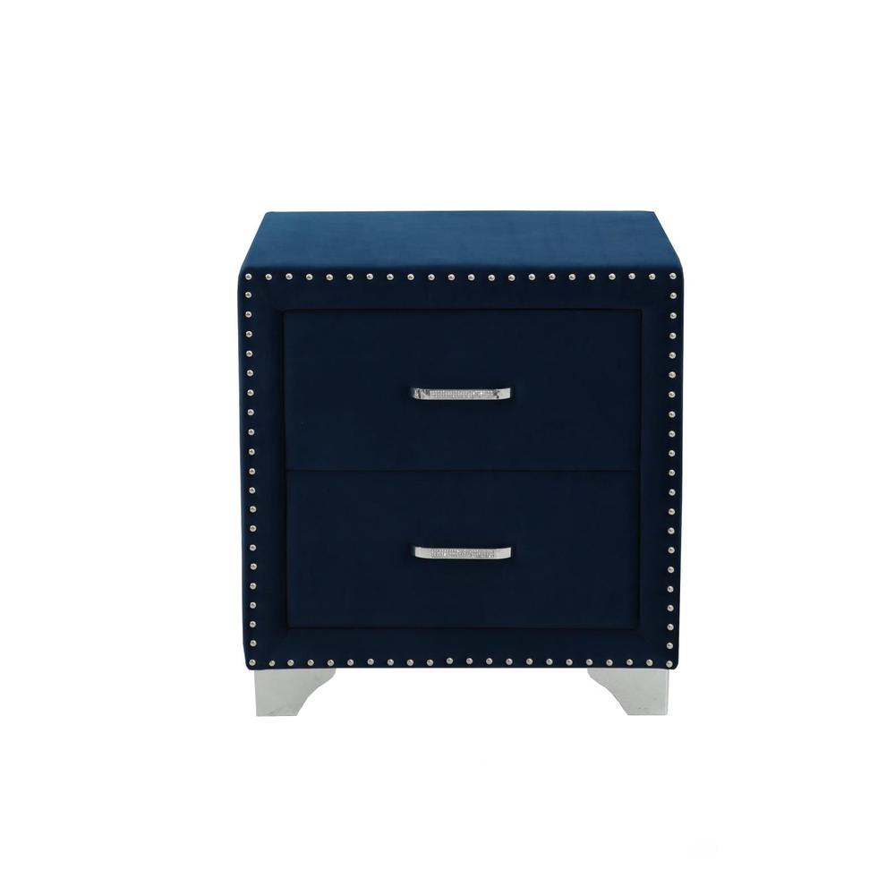 Melody 2-drawer Upholstered Nightstand Pacific Blue. Picture 3