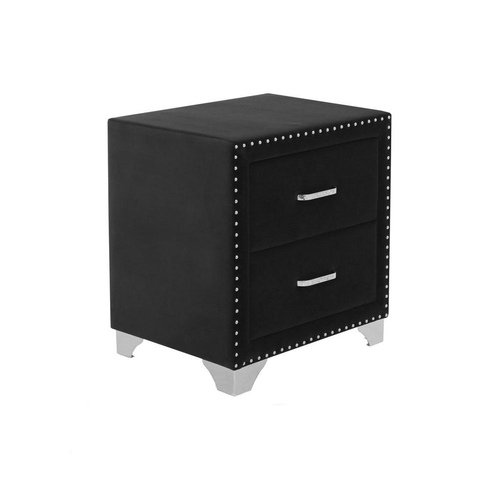 Melody 2-drawer Upholstered Nightstand Grey. Picture 1