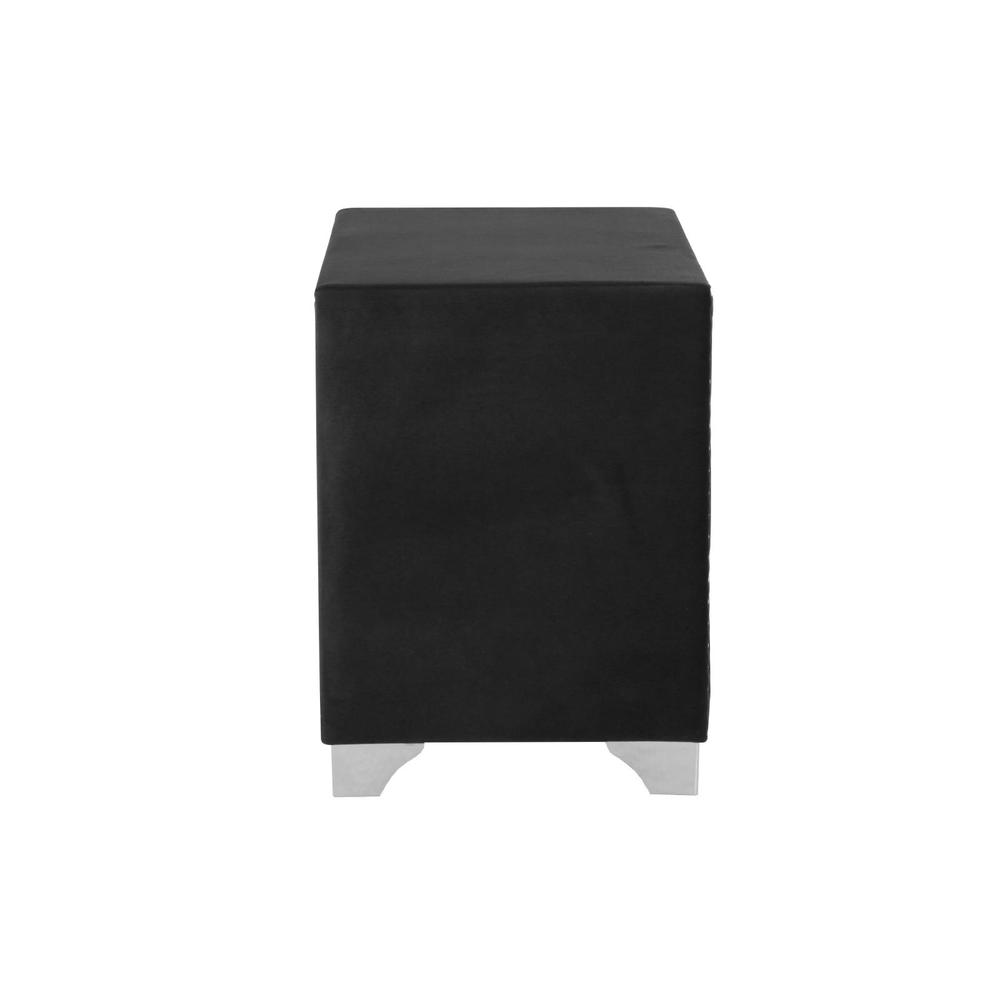 Melody 2-drawer Upholstered Nightstand Grey. Picture 6