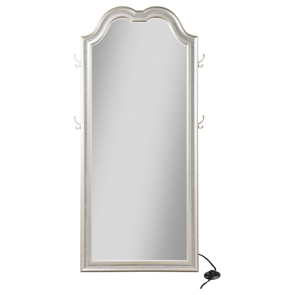 Evangeline Full Length LED Floor Mirror Silver Oak. Picture 1