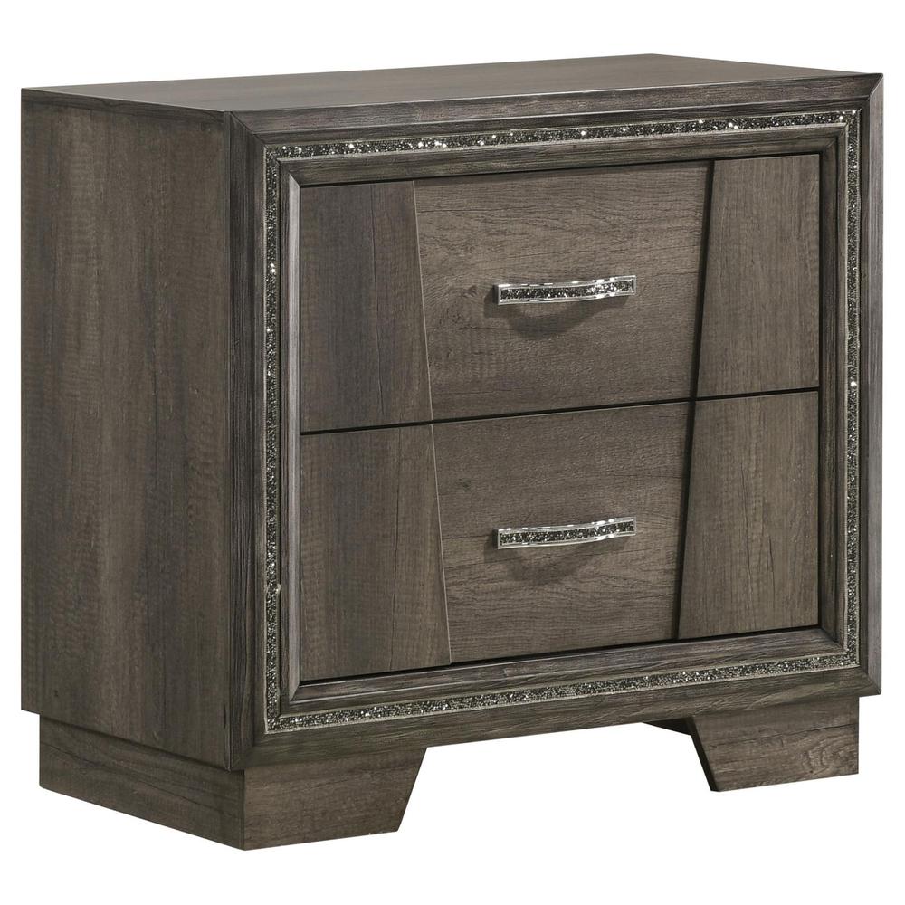 Janine 2-drawer Nightstand Grey. Picture 14