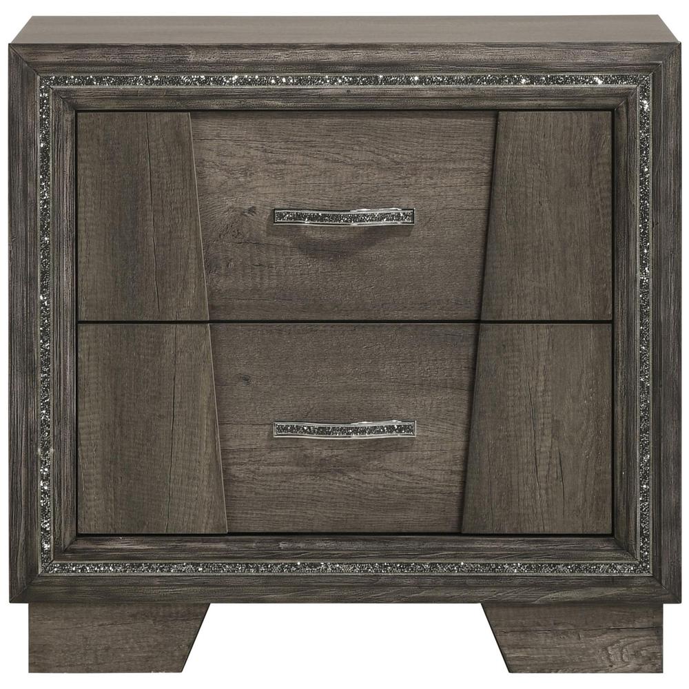 Janine 2-drawer Nightstand Grey. Picture 1