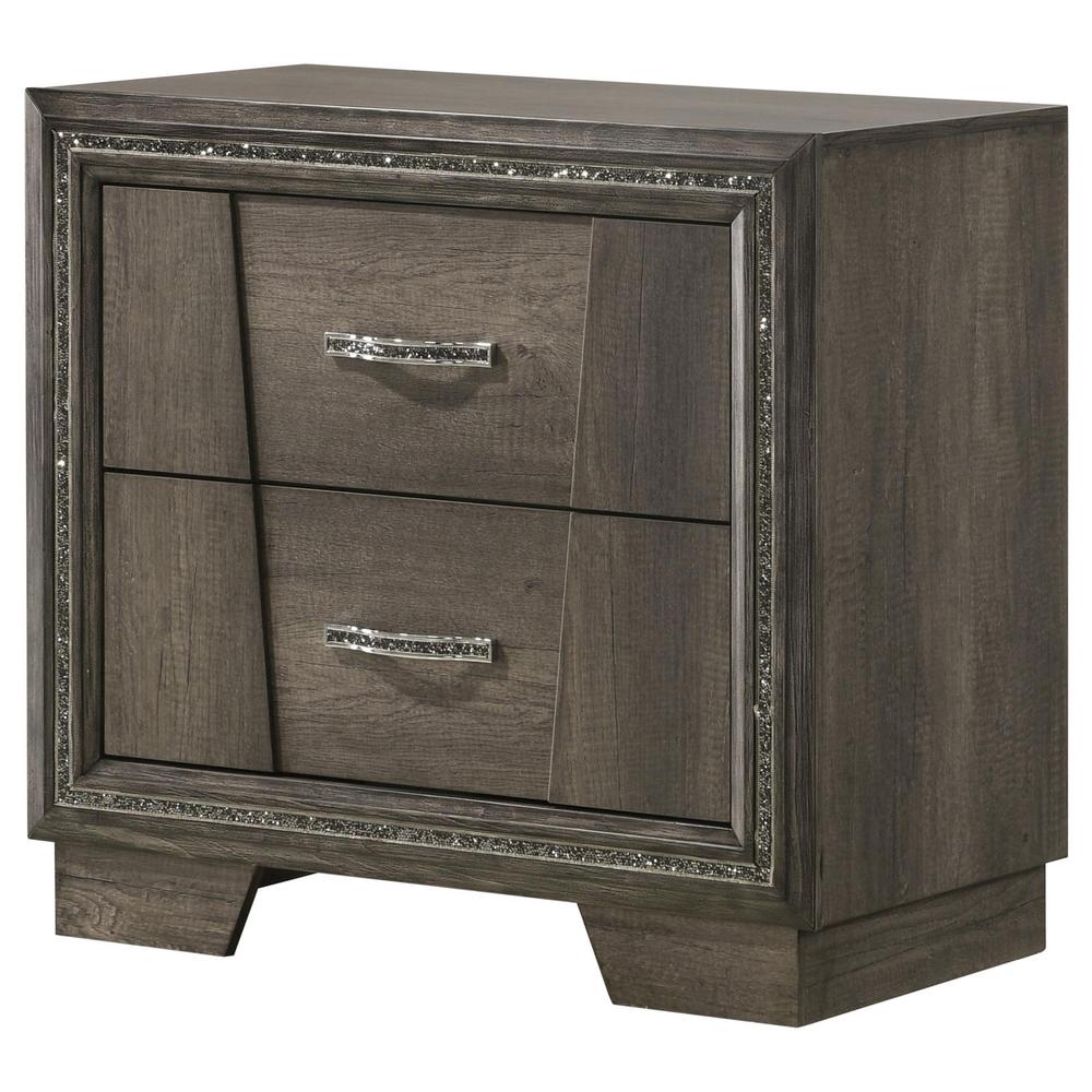 Janine 2-drawer Nightstand Grey. Picture 2