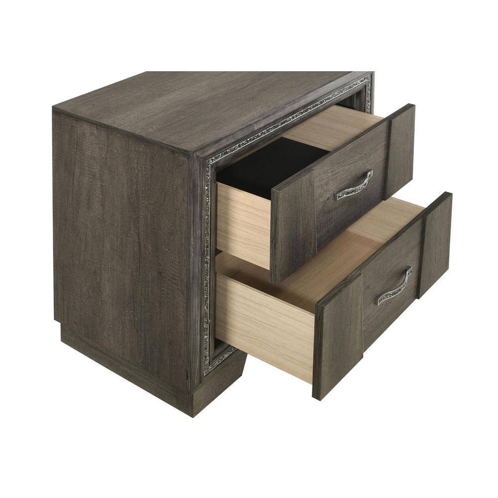 Janine 2-drawer Nightstand Grey. Picture 8