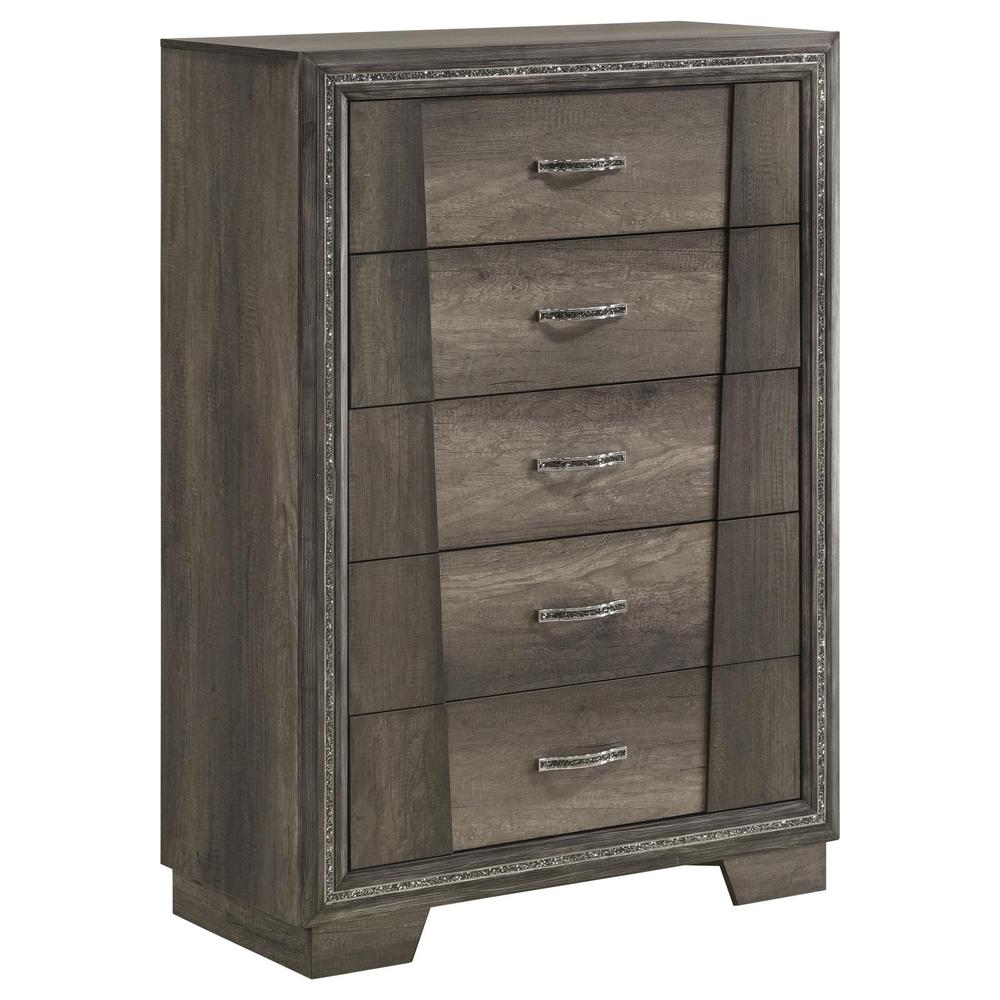 Janine 5-drawer Chest Grey. Picture 13