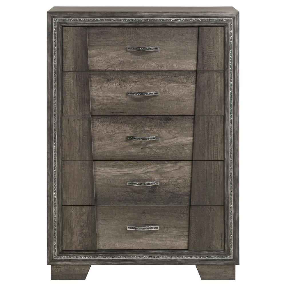 Janine 5-drawer Chest Grey. Picture 1