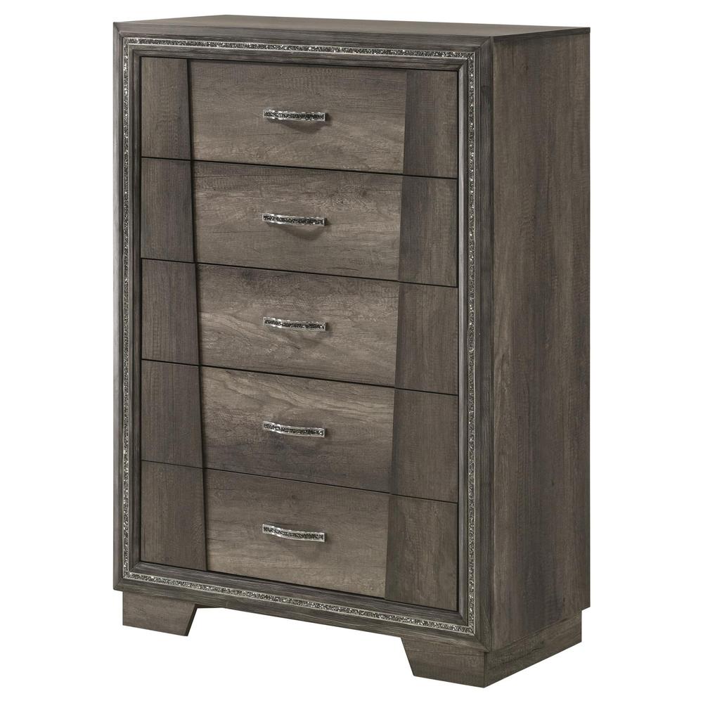 Janine 5-drawer Chest Grey. Picture 2