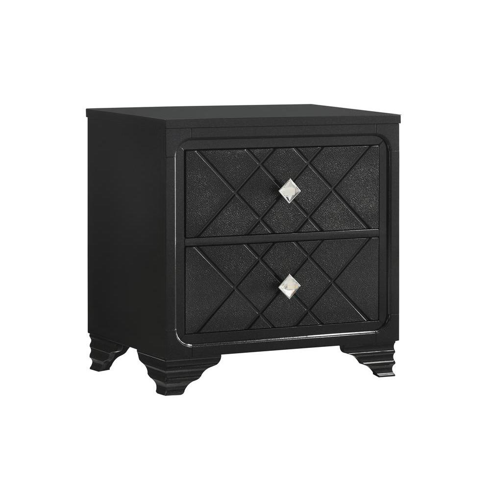 Penelope 2-drawer Nightstand Black. Picture 1