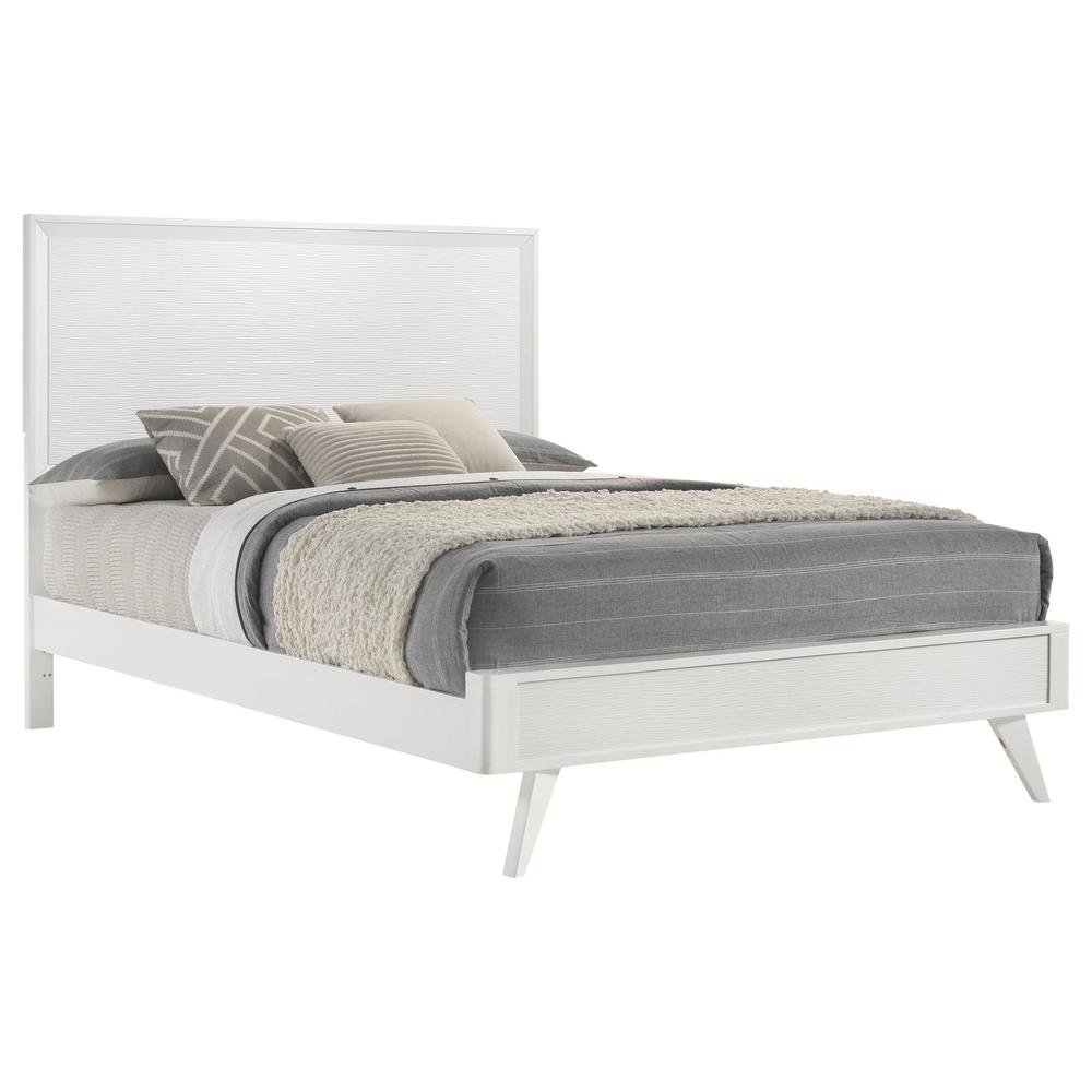 Janelle Eastern King Panel Bed White. Picture 1