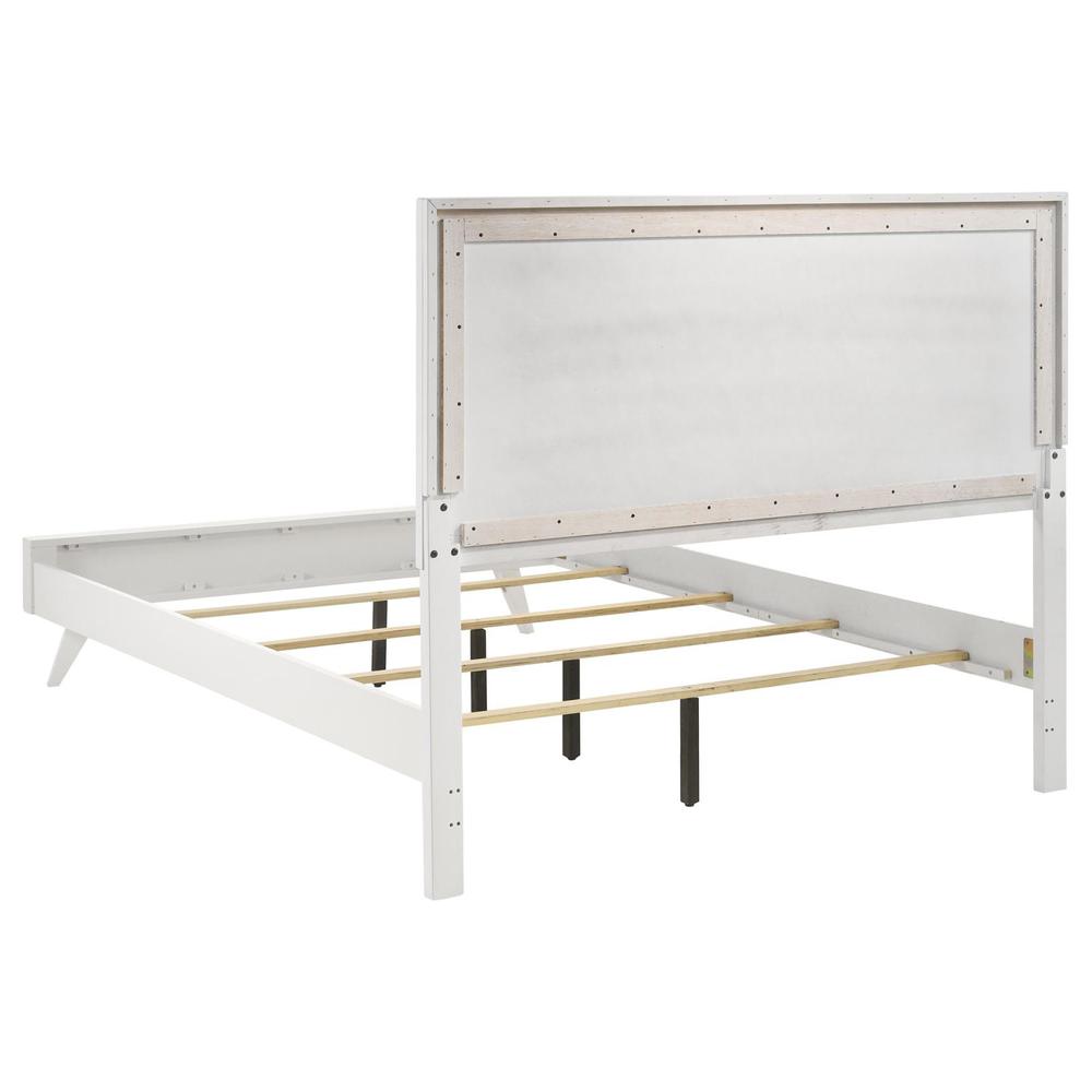 Janelle Eastern King Panel Bed White. Picture 2