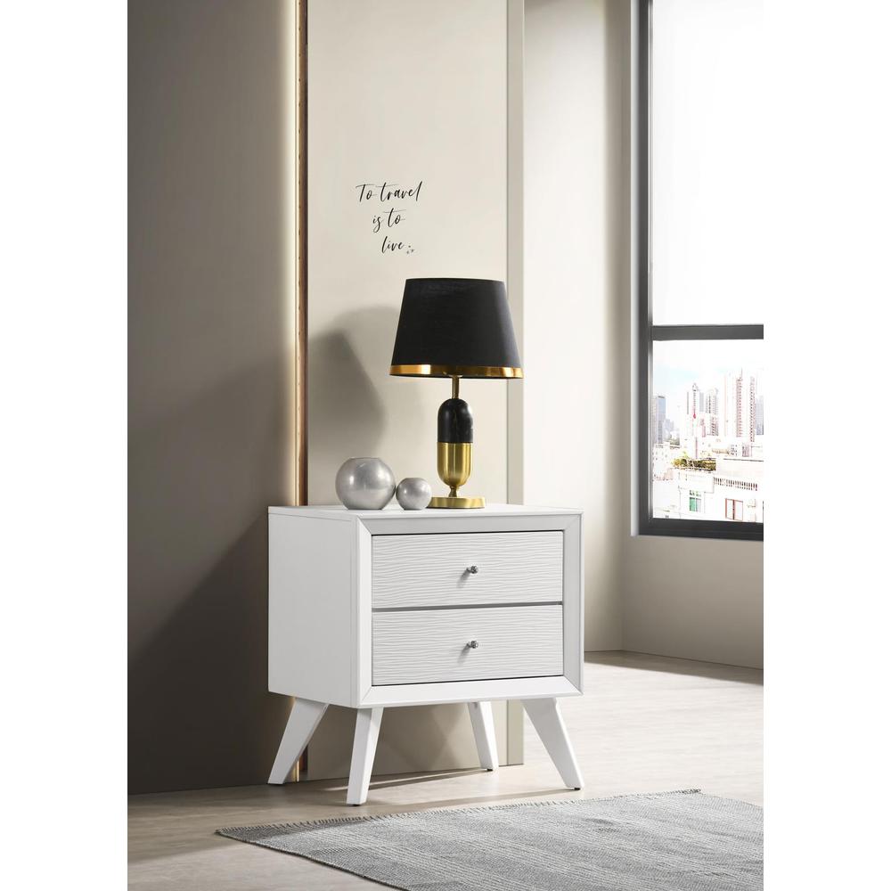 Janelle 2-drawer Nightstand White. Picture 11
