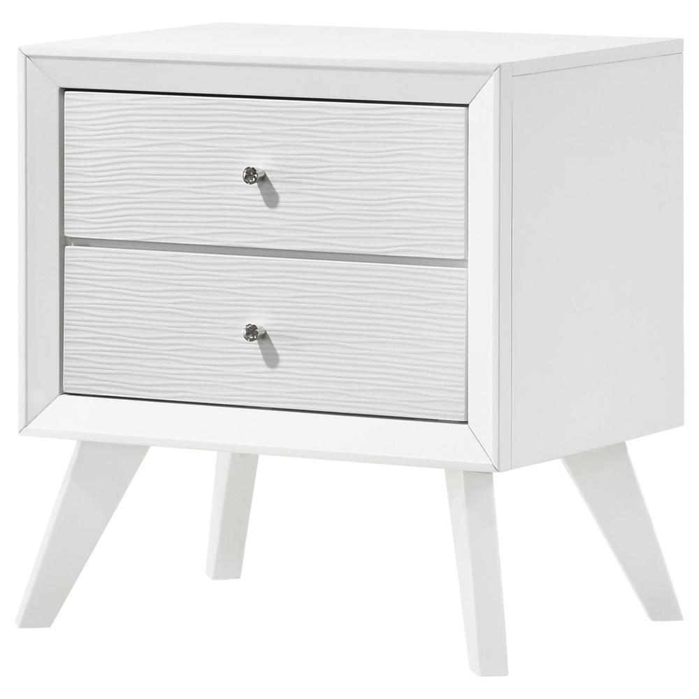 Janelle 2-drawer Nightstand White. Picture 2