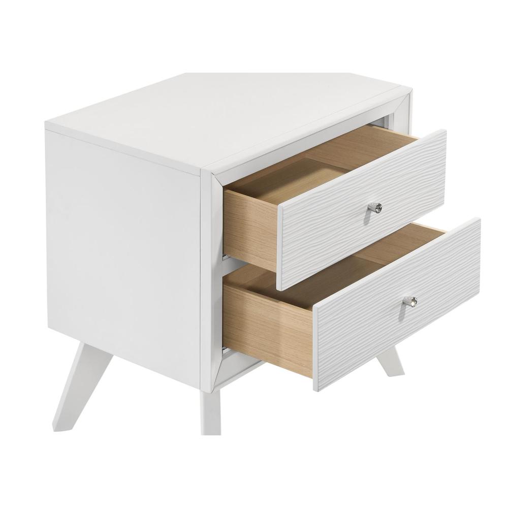 Janelle 2-drawer Nightstand White. Picture 8