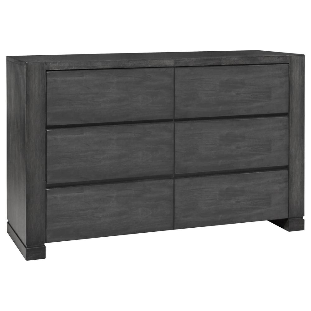 Lorenzo 6-drawer Dresser Dark Grey. Picture 2