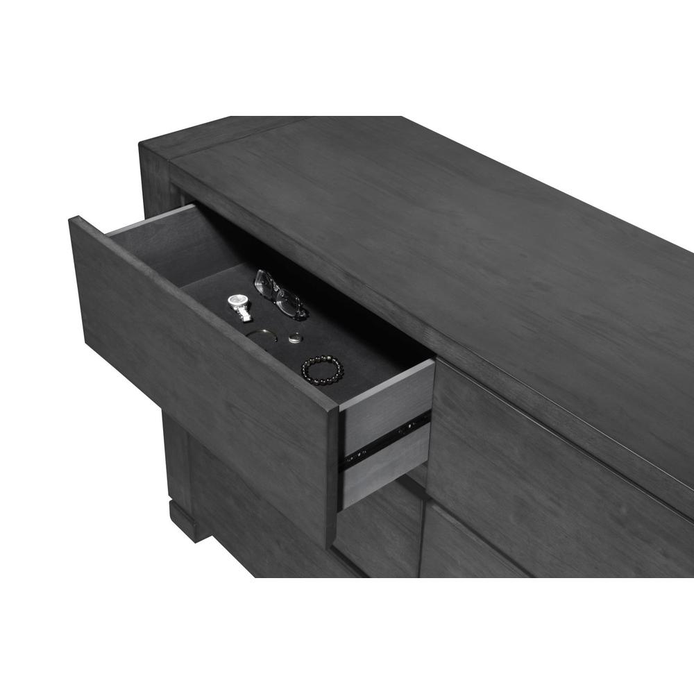 Lorenzo 6-drawer Dresser Dark Grey. Picture 10