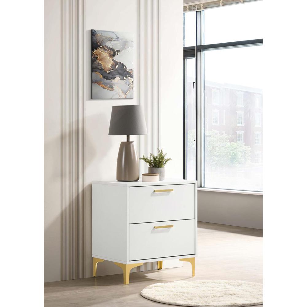 Kendall 2-drawer Nightstand White. Picture 1