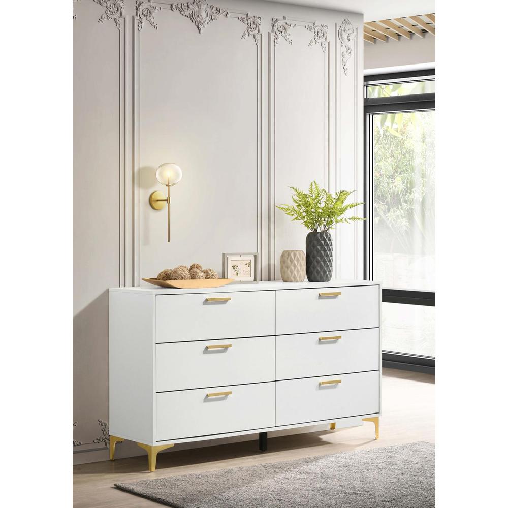 Kendall 6-drawer Dresser White. Picture 1