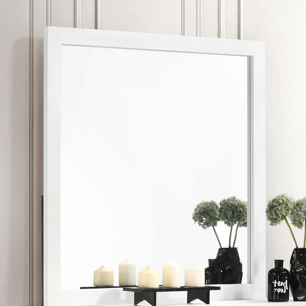 Kendall Square Dresser Mirror White. Picture 1