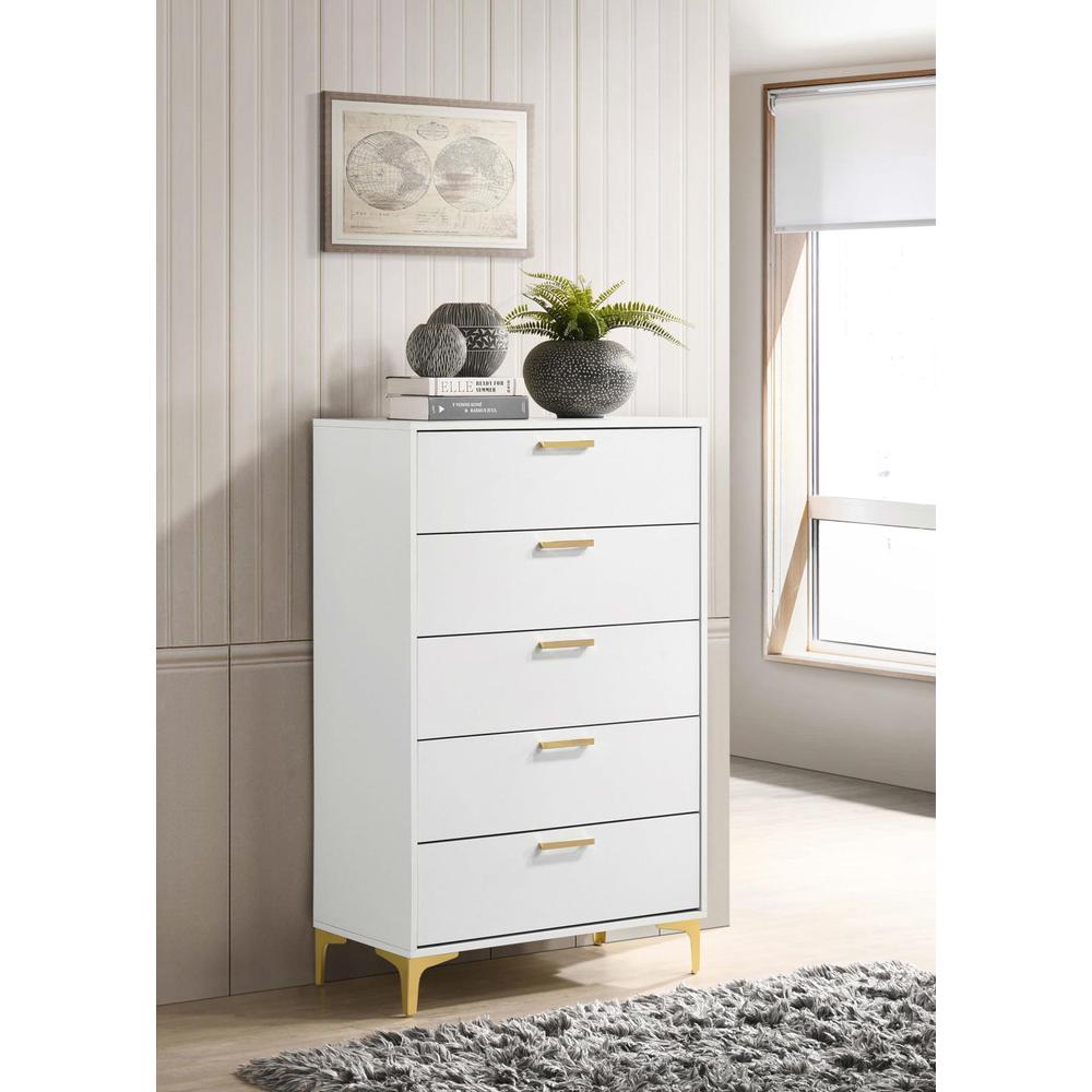 Kendall 5-drawer Chest White. Picture 1