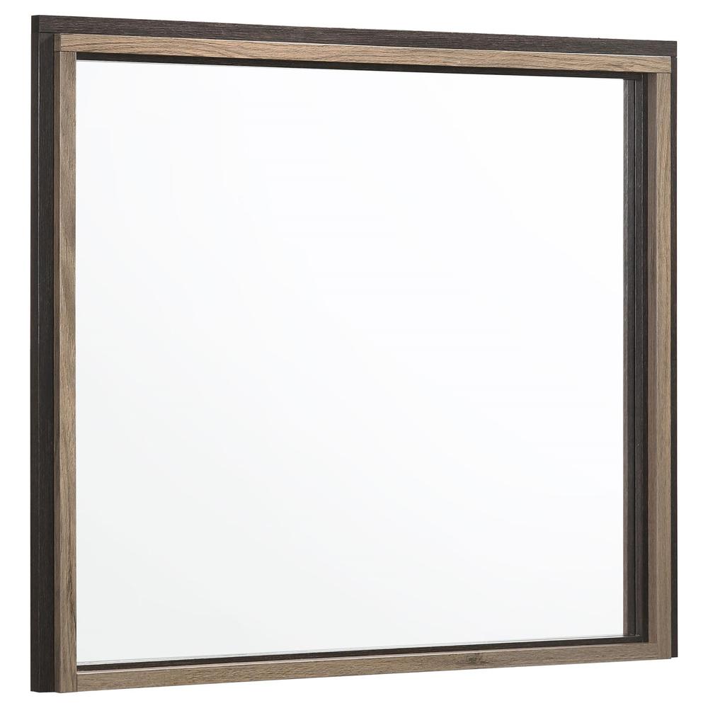Baker Rectangular Dresser Mirror Brown and Light Taupe. Picture 2