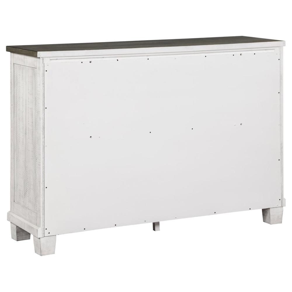 Lilith 7-drawer Dresser Distressed Grey and White. Picture 4