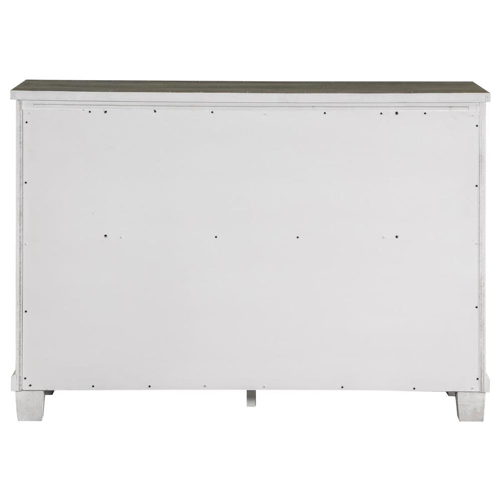 Lilith 7-drawer Dresser Distressed Grey and White. Picture 5